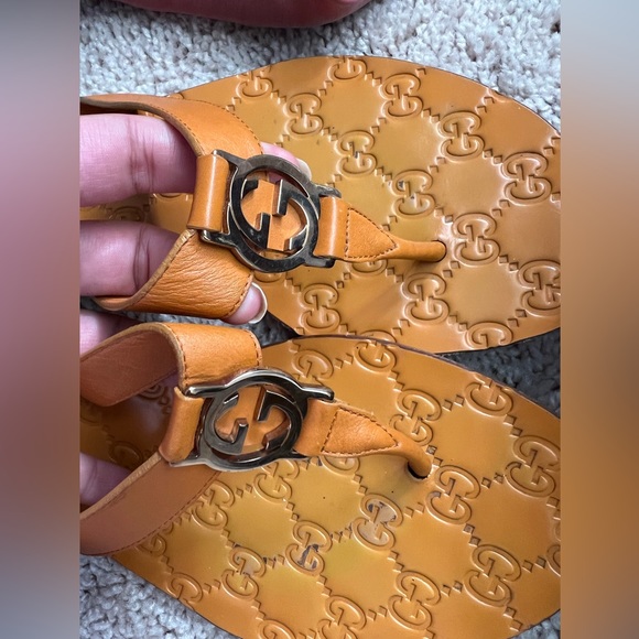 GUCCI Interlocking G Logo Leather Slides Size: 7.5 | IT 37.5 Marmont - Picture 8 of 9